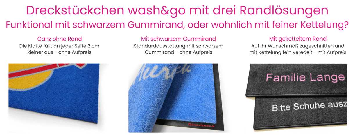 Fußmatten-Rand Gummirand gekettelter Rand