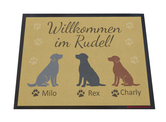 Fußmatte: Willkommen im Rudel Dreckstückchen