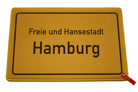 Fußmatte: Ortsschild Hamburg Dreckstückchen