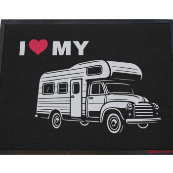 Dreckstückchen: I love my Camper Wohnmobil Ivonne Leuchs | Dreckstückchen Fußmatten Fußmatte: I love my Camper Wohnmobil Ivonne Leuchs