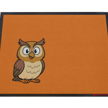 Dreckstückchen Fußmatte Kitaabschied Kitagruppentiere Eule N60x45 | Dreckstückchen Fußmatten Fußmatte Kitaabschied Kitagruppentiere Eule N60x45
