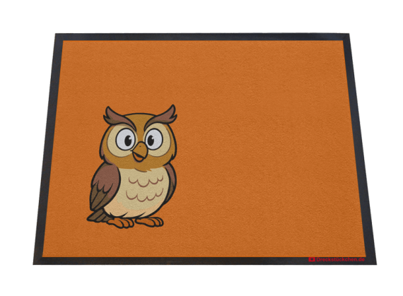 Dreckstückchen Fußmatte Kitaabschied Kitagruppentiere Eule N60x45 | Dreckstückchen Fußmatten Fußmatte Kitaabschied Kitagruppentiere Eule N60x45