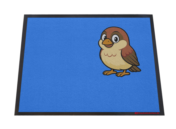 Dreckstückchen Fußmatte Kitaabschied Kitagruppentiere Spatz N60x45 | Dreckstückchen Fußmatten Fußmatte Kitaabschied Kitagruppentiere Spatz N60x45