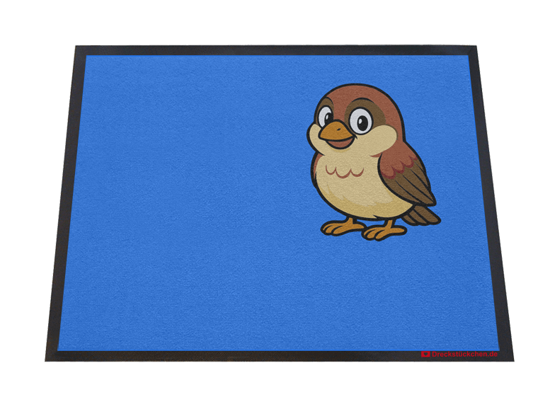 Dreckstückchen Fußmatte Kitaabschied Kitagruppentiere Spatz N60x45 | Dreckstückchen Fußmatten Fußmatte Kitaabschied Kitagruppentiere Spatz N60x45
